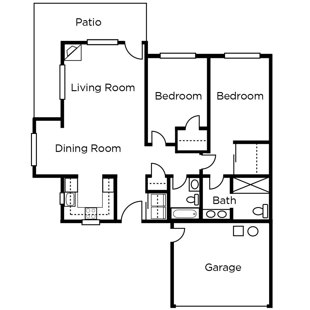 Independent Living Two Bedroom Villa